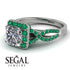 Cushion Cut Diamond Milgrain Engagement Ring - Adelyn No. 18 image 3