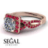 Cushion Cut Diamond Milgrain Engagement Ring - Adelyn No. 47 image 3