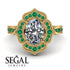 Decorated Halo Oval Diamond Engagement Ring - Faith No. 16 image 3