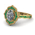 Decorated Halo Oval Diamond Engagement Ring - Faith No. 16 image 1