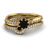 Delicate Black Diamond Bridal Set - Karen No. 7 image 2