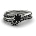 Delicate Black Diamond Bridal Set - Karen No. 39 image 2