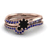 Delicate Black Diamond Bridal Set - Karen No. 68 image 2
