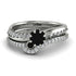 Delicate Black Diamond Bridal Set - Karen No. 9 image 2