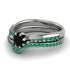 Delicate Black Diamond Bridal Set - Karen No. 24 image 3