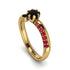 Delicate Black Diamond Engagement Ring - Karen No. 52 image 1