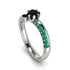 Delicate Black Diamond Engagement Ring - Karen No. 24 image 1