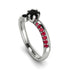 Delicate Black Diamond Engagement Ring - Karen No. 54 image 1