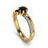 Delicate Black Diamond Engagement Ring - Karen No. 7 image 1