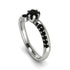Delicate Black Diamond Engagement Ring - Karen No. 39 image 1