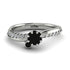 Delicate Black Diamond Engagement Ring - Karen No. 9 image 2