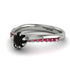 Delicate Black Diamond Engagement Ring - Karen No. 54 image 3