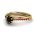 Delicate Black Diamond Engagement Ring - Karen No. 52 image 3