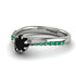 Delicate Black Diamond Engagement Ring - Karen No. 24 image 3