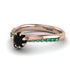 Delicate Black Diamond Engagement Ring - Karen No. 23 image 3