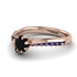 Delicate Black Diamond Engagement Ring - Karen No. 68 image 3