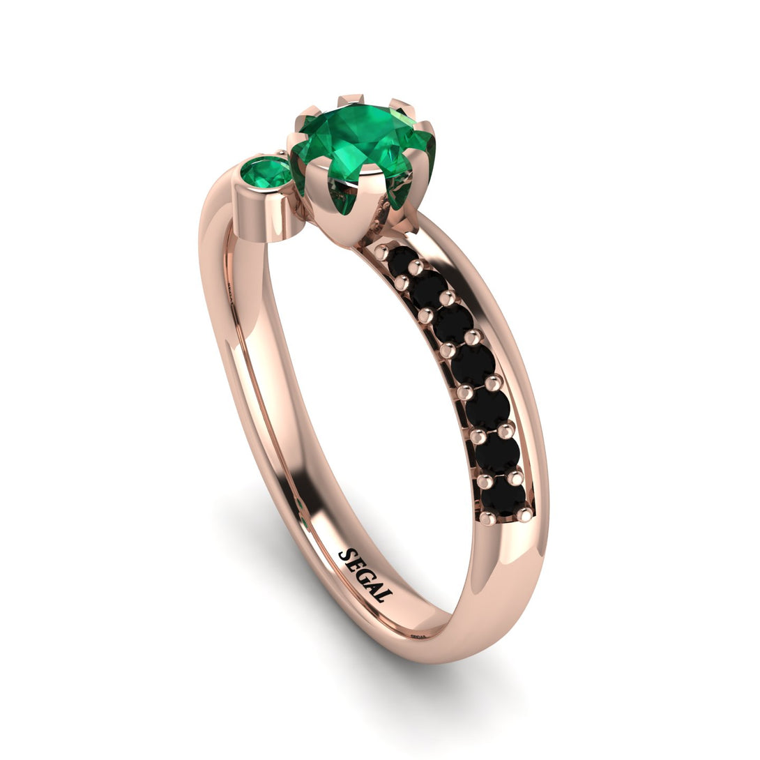 Delicate Emerald Engagement Ring - Karen No. 35