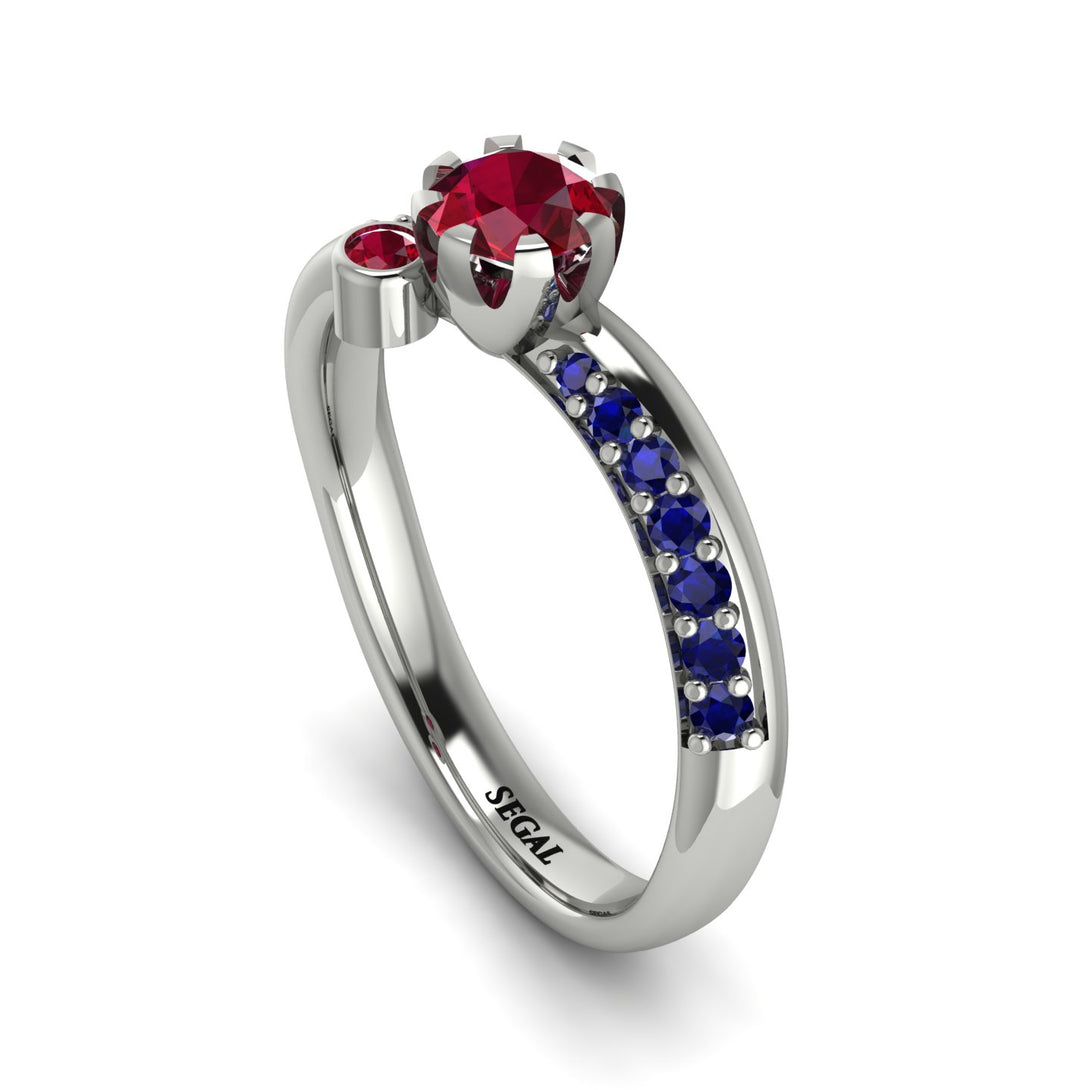 Delicate Ruby Engagement Ring - Karen No. 72