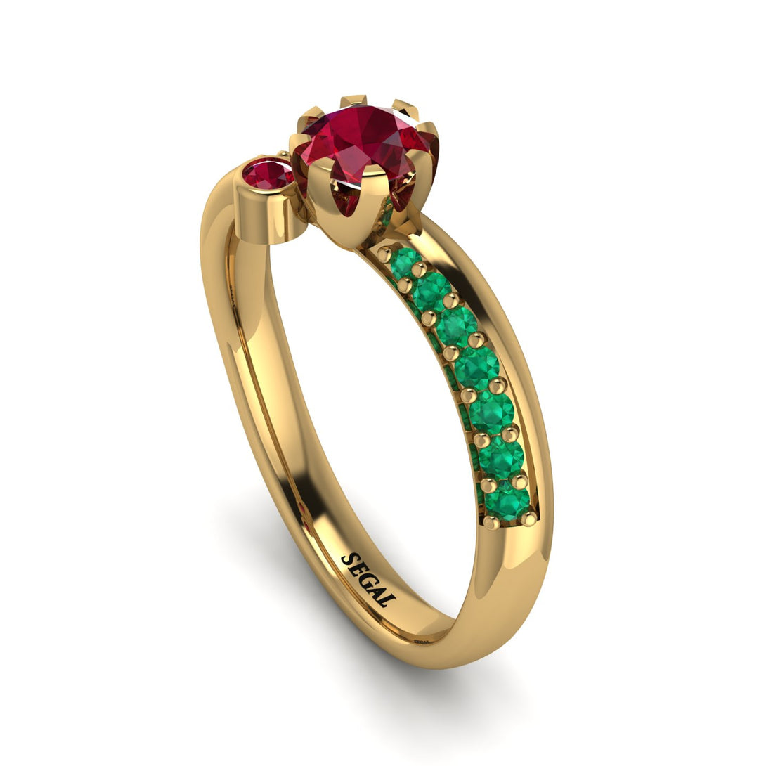 Delicate Ruby Engagement Ring - Karen No. 25