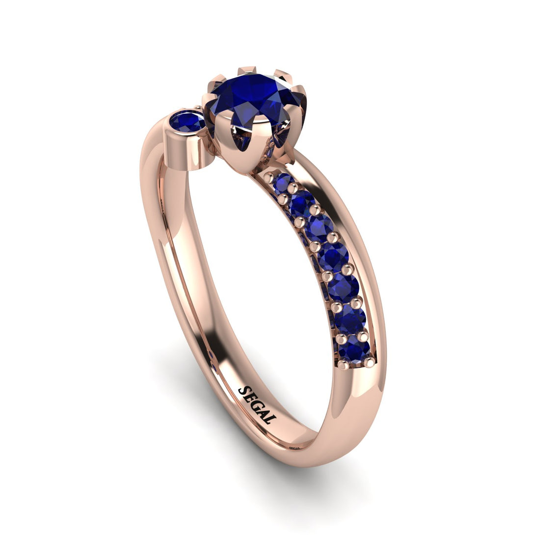 Delicate Sapphire Engagement Ring - Karen No. 74