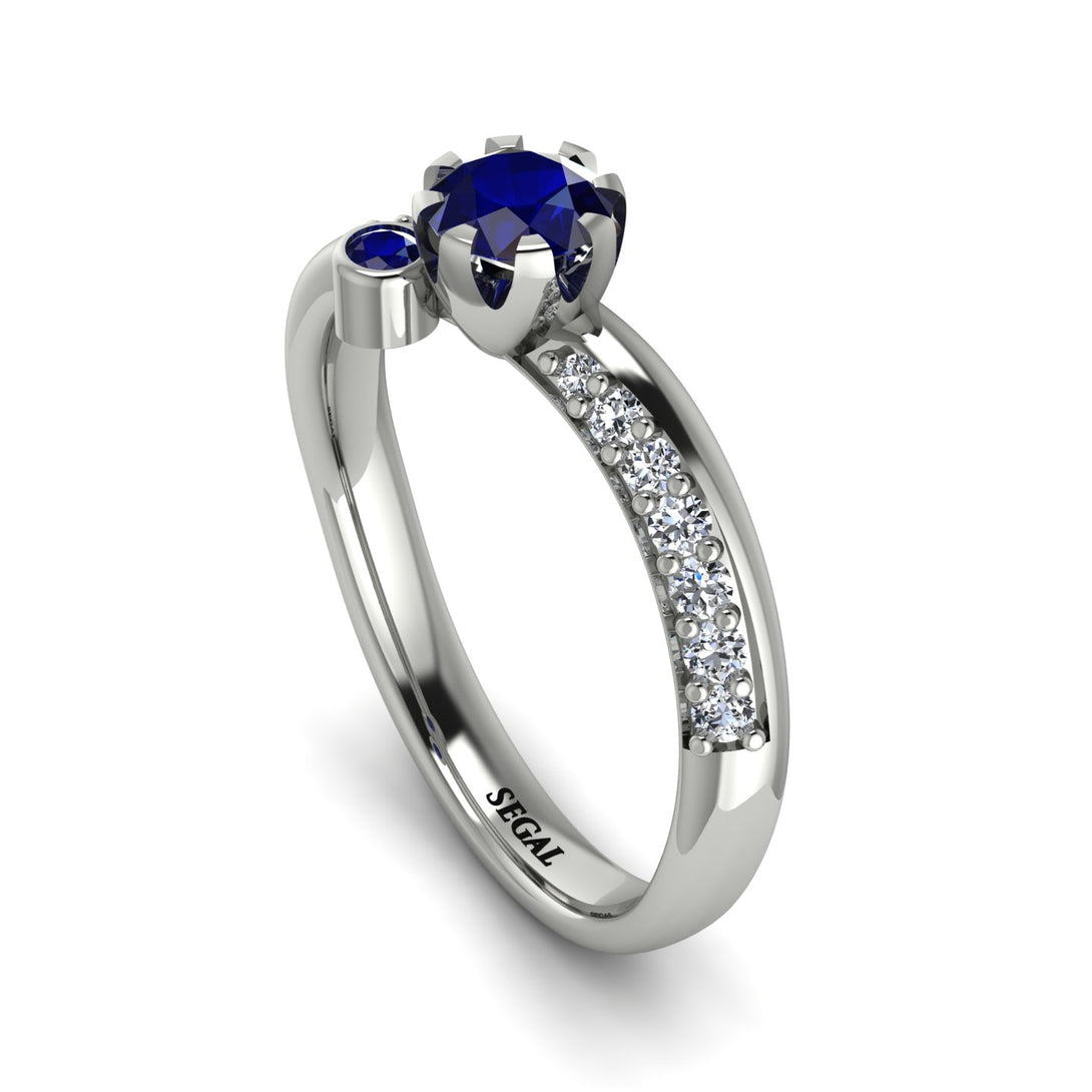Delicate Sapphire Engagement Ring - Karen No. 15