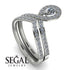 Diamond Pear Shape Stacking Bridal Set - Emilia No. 3 image 2