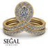 Diamond Pear Shape Stacking Bridal Set - Emilia No. 1 image 3