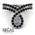 Diamond Pear Shape Stacking Bridal Set - Emilia No. 33 image 7