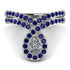 Diamond Pear Shape Stacking Bridal Set - Emilia No. 63 image 1