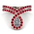 Diamond Pear Shape Stacking Bridal Set - Emilia No. 47 image 1