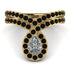 Diamond Pear Shape Stacking Bridal Set - Emilia No. 31 image 1
