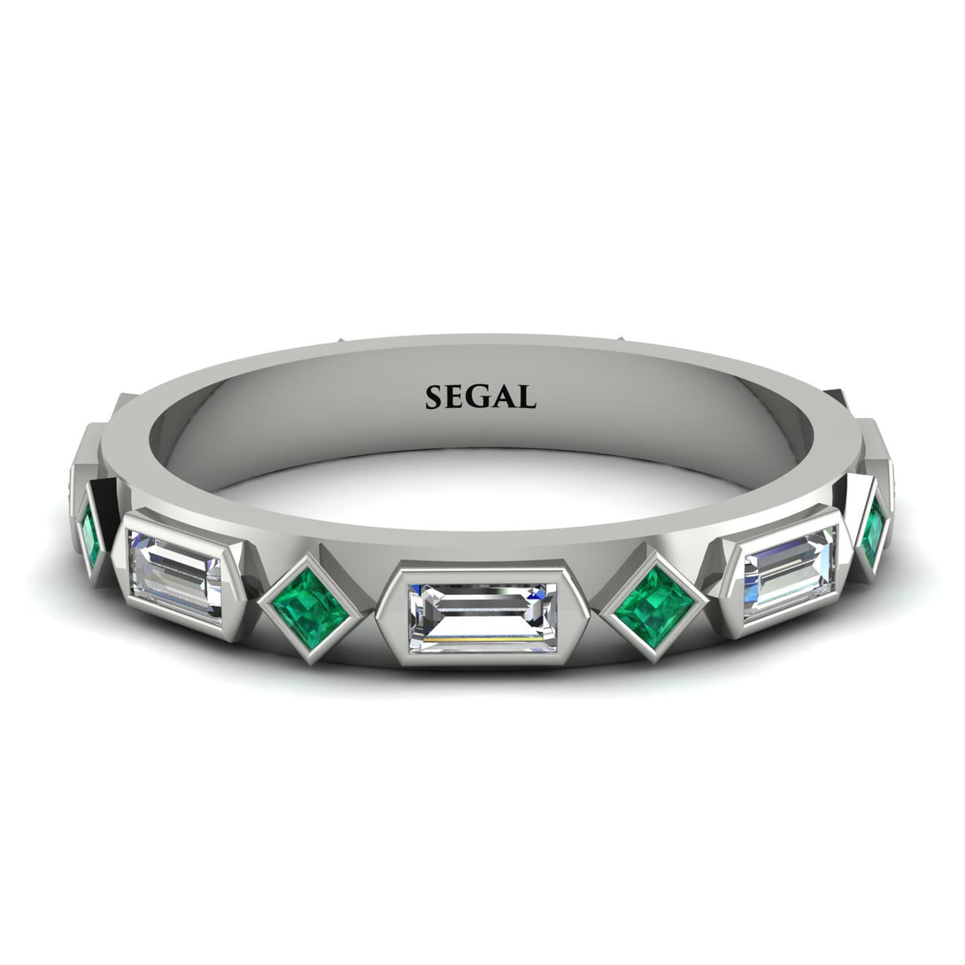 Diamond Baguette & Princess Eternity Band - Andrea No. 6