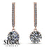 Diamond Dangle Earrings With Hidden Halo - Adaline No. 2 image 10