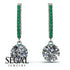 Diamond Dangle Earrings With Hidden Halo - Adaline No. 18 image 10