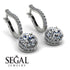 Diamond Dangle Earrings With Hidden Halo - Adaline No. 3 image 3