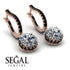 Diamond Dangle Earrings With Hidden Halo - Adaline No. 32 image 3