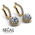 Diamond Dangle Earrings With Hidden Halo - Adaline No. 1 image 3