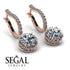Diamond Dangle Earrings With Hidden Halo - Adaline No. 2 image 3