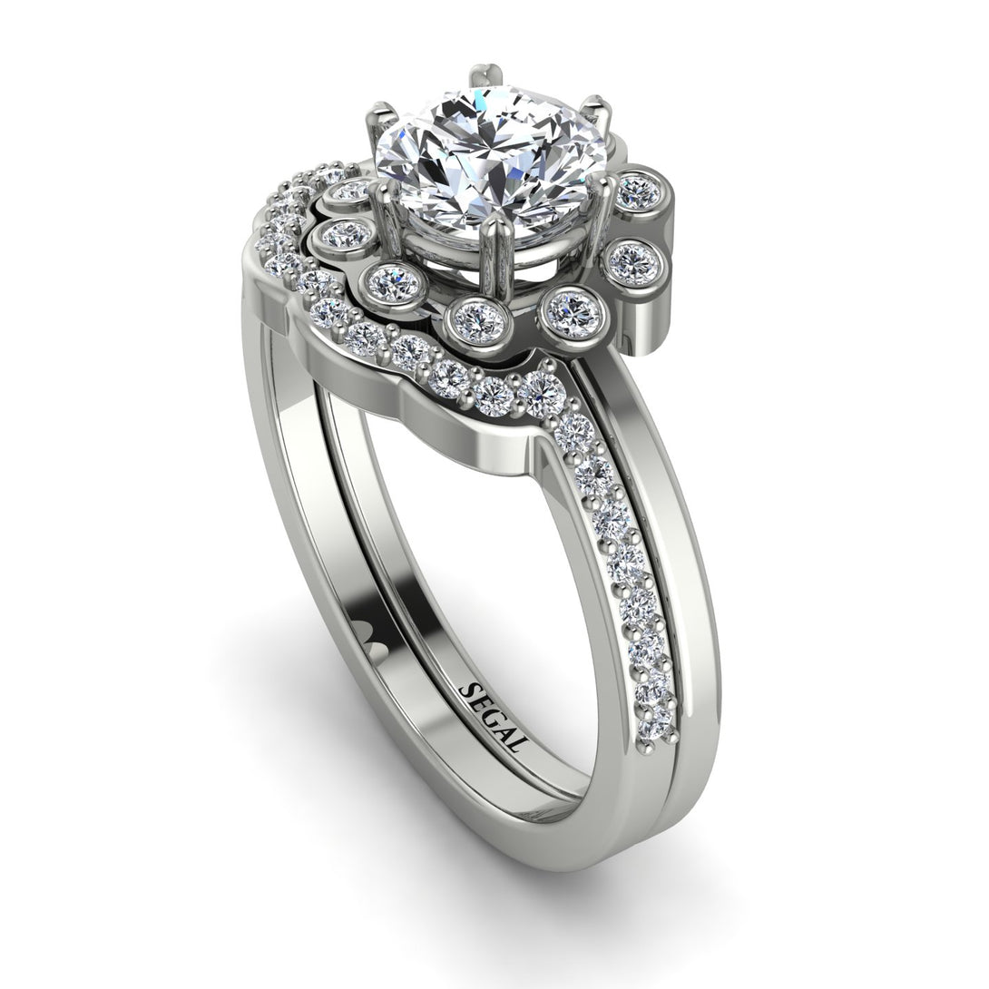 0.8 Carat Diamond Halo Bridal Set - Pamela No. 3