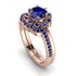 0.8 Carat Sapphire Halo Bridal Set - Pamela No. 74 image 1