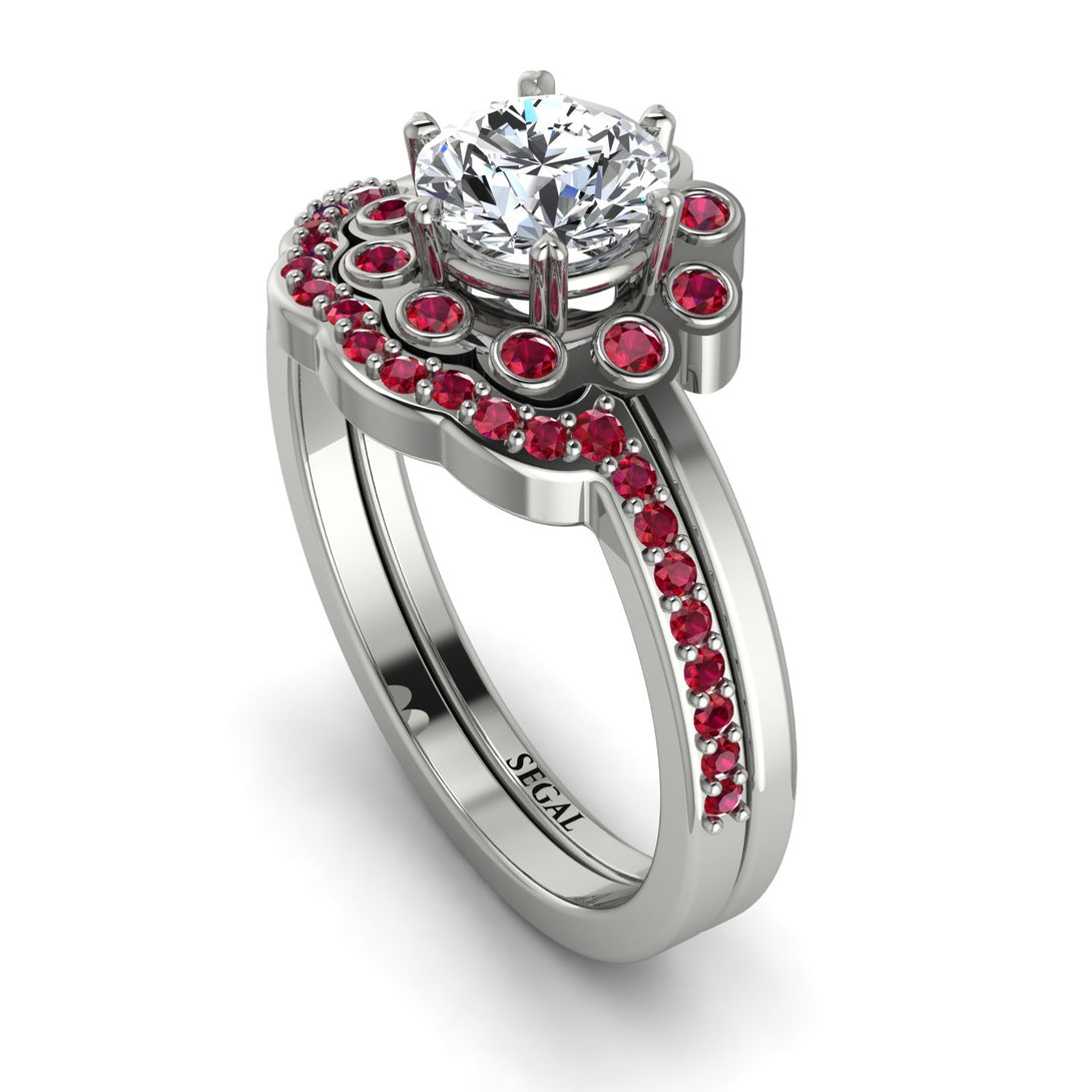 0.8 Carat Diamond Halo Bridal Set - Pamela No. 48