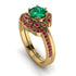 0.8 Carat Emerald Halo Bridal Set - Pamela No. 49 image 1