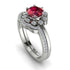 0.8 Carat Ruby Halo Bridal Set - Pamela No. 12 image 1