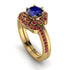 0.8 Carat Sapphire Halo Bridal Set - Pamela No. 58 image 1