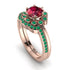 0.8 Carat Ruby Halo Bridal Set - Pamela No. 26 image 1