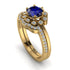 0.8 Carat Sapphire Halo Bridal Set - Pamela No. 13 image 1
