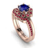 0.8 Carat Sapphire Halo Bridal Set - Pamela No. 59 image 1
