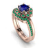 0.8 Carat Sapphire Halo Bridal Set - Pamela No. 29 image 1