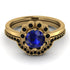 0.8 Carat Sapphire Halo Bridal Set - Pamela No. 43 image 2