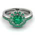0.8 Carat Emerald Halo Bridal Set - Pamela No. 21 image 2